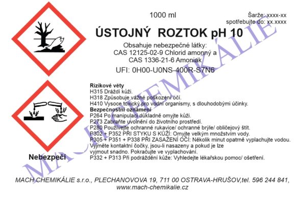 Ustojny roztok PH 10 1000 ml